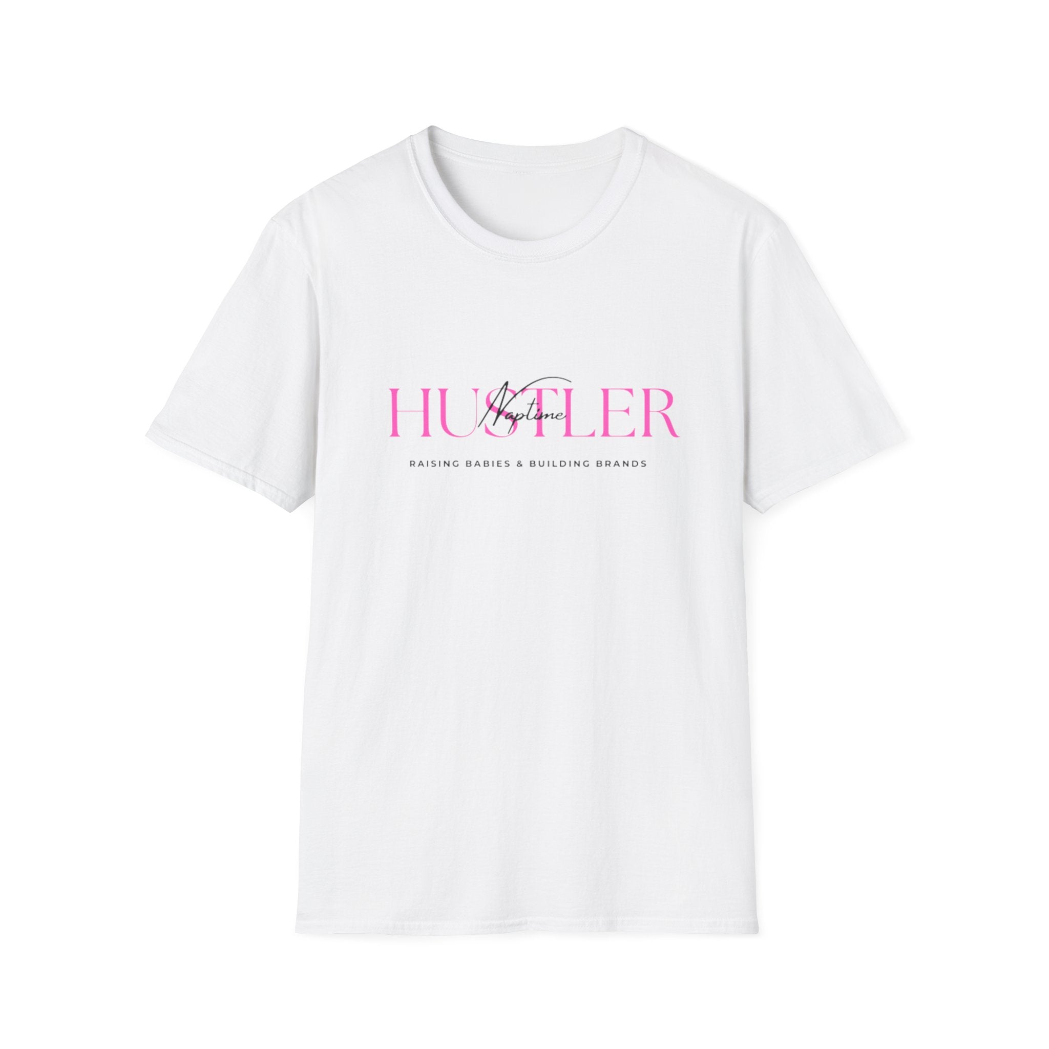 Hustler Script Tee — Pink Feminine Hustle Graphic T-Shirt