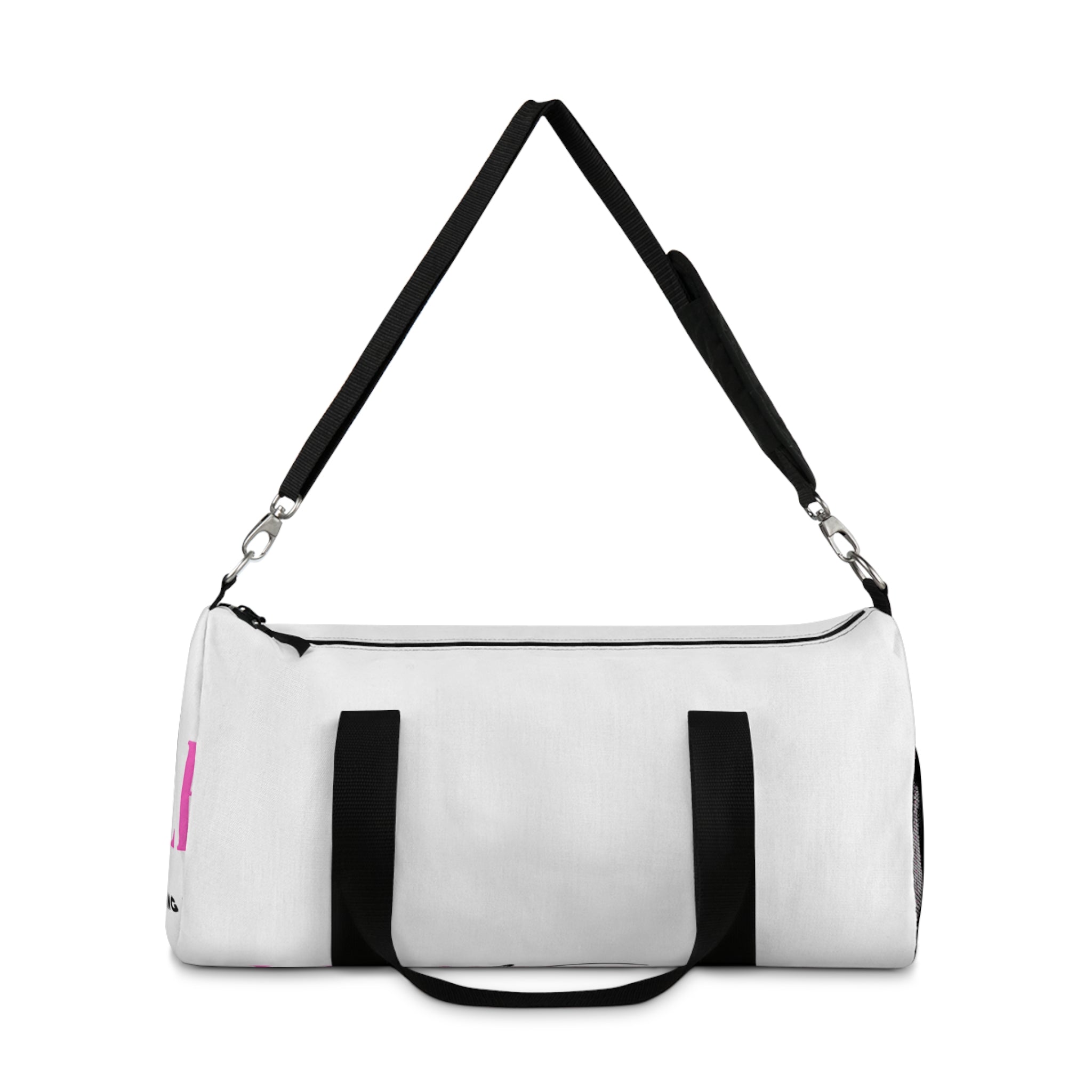 Personalized Pink Script Duffel Bag – Stylish Gym & Travel Weekend Bag