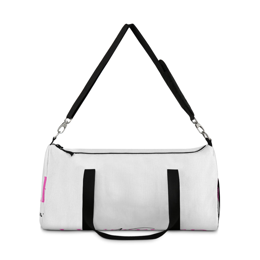 Personalized Pink Script Duffel Bag – Stylish Gym & Travel Weekend Bag
