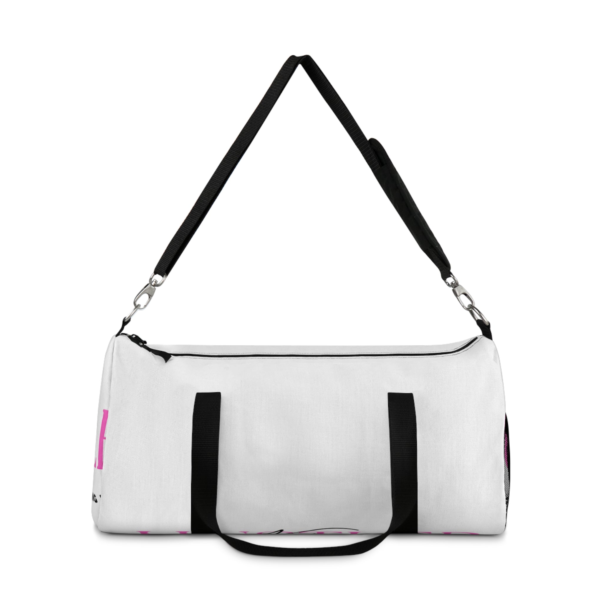 Personalized Pink Script Duffel Bag – Stylish Gym & Travel Weekend Bag