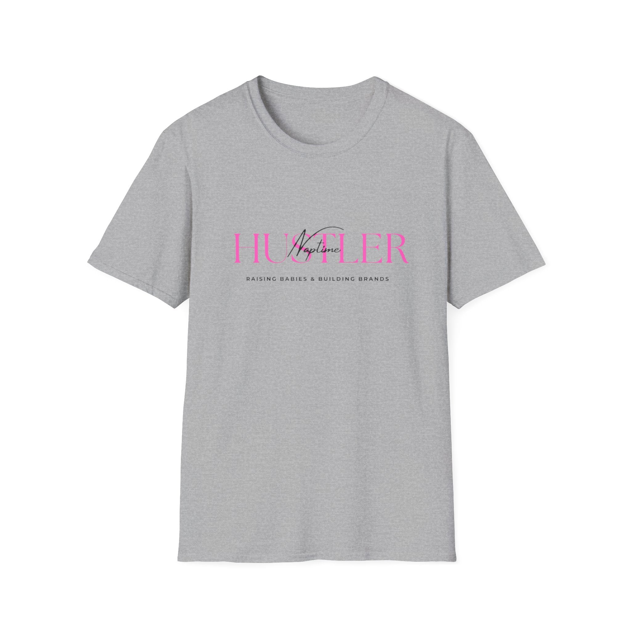 Hustler Script Tee — Pink Feminine Hustle Graphic T-Shirt