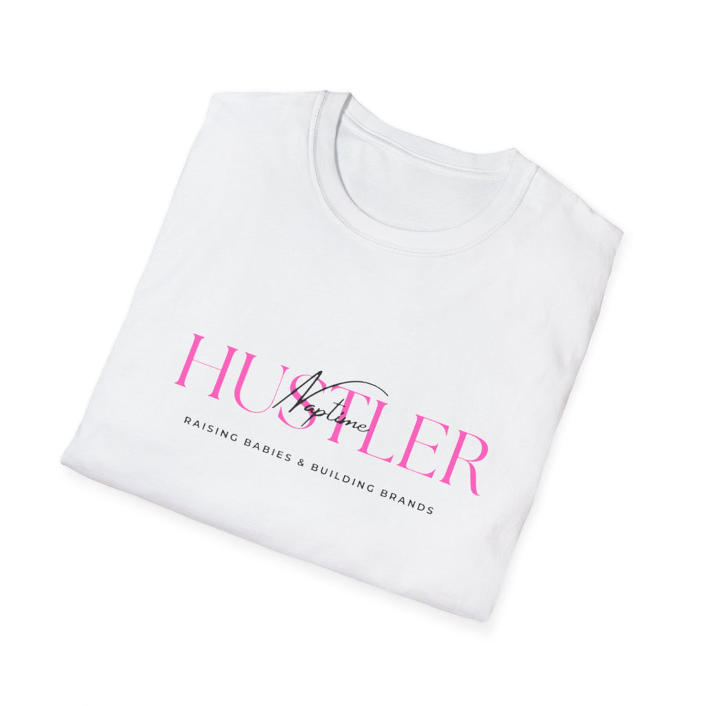 Hustler Script Tee — Pink Feminine Hustle Graphic T-Shirt