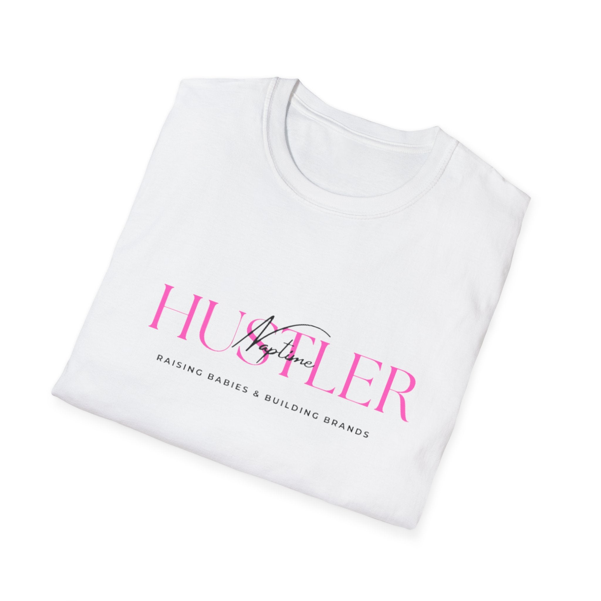 Hustler Script Tee — Pink Feminine Hustle Graphic T-Shirt