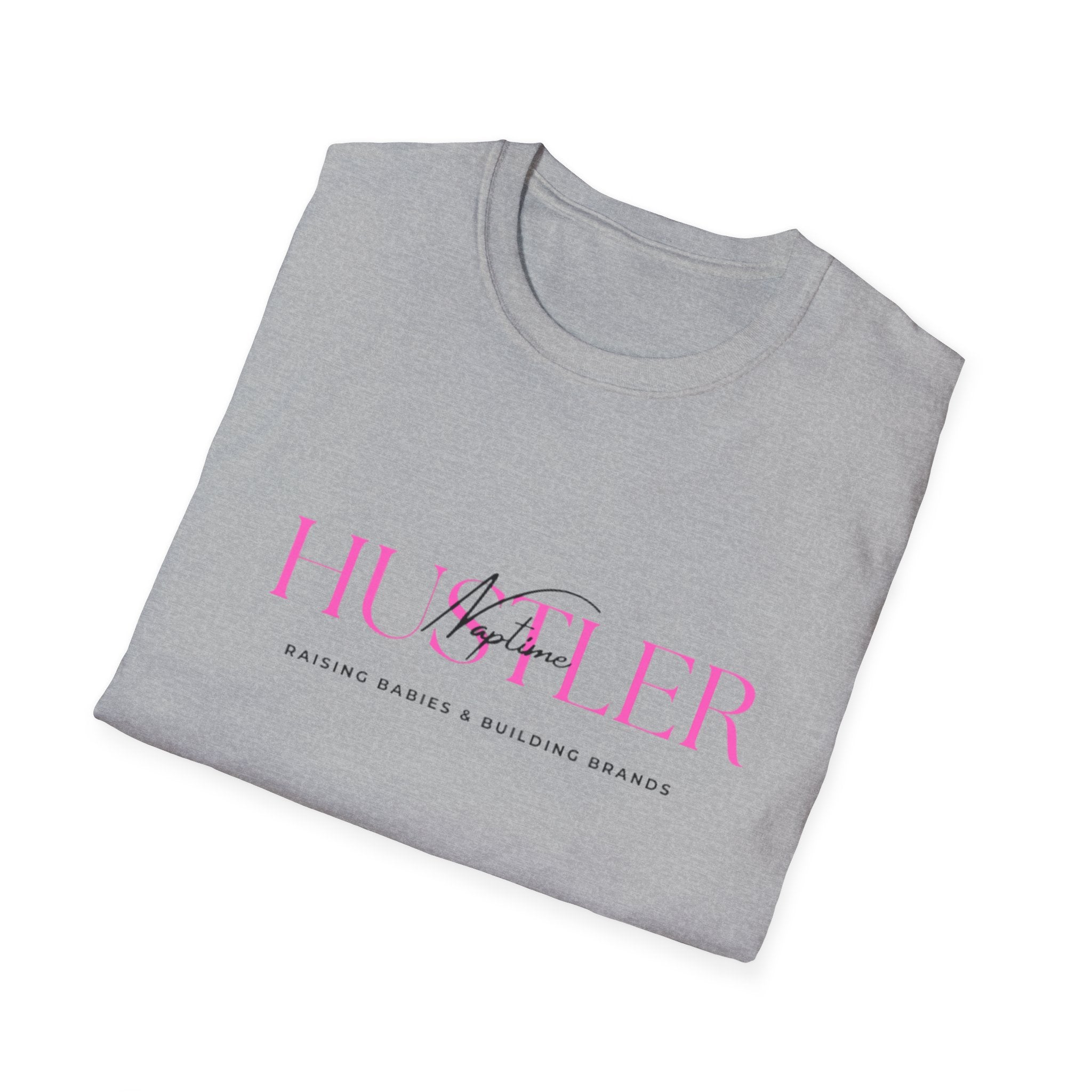 Hustler Script Tee — Pink Feminine Hustle Graphic T-Shirt