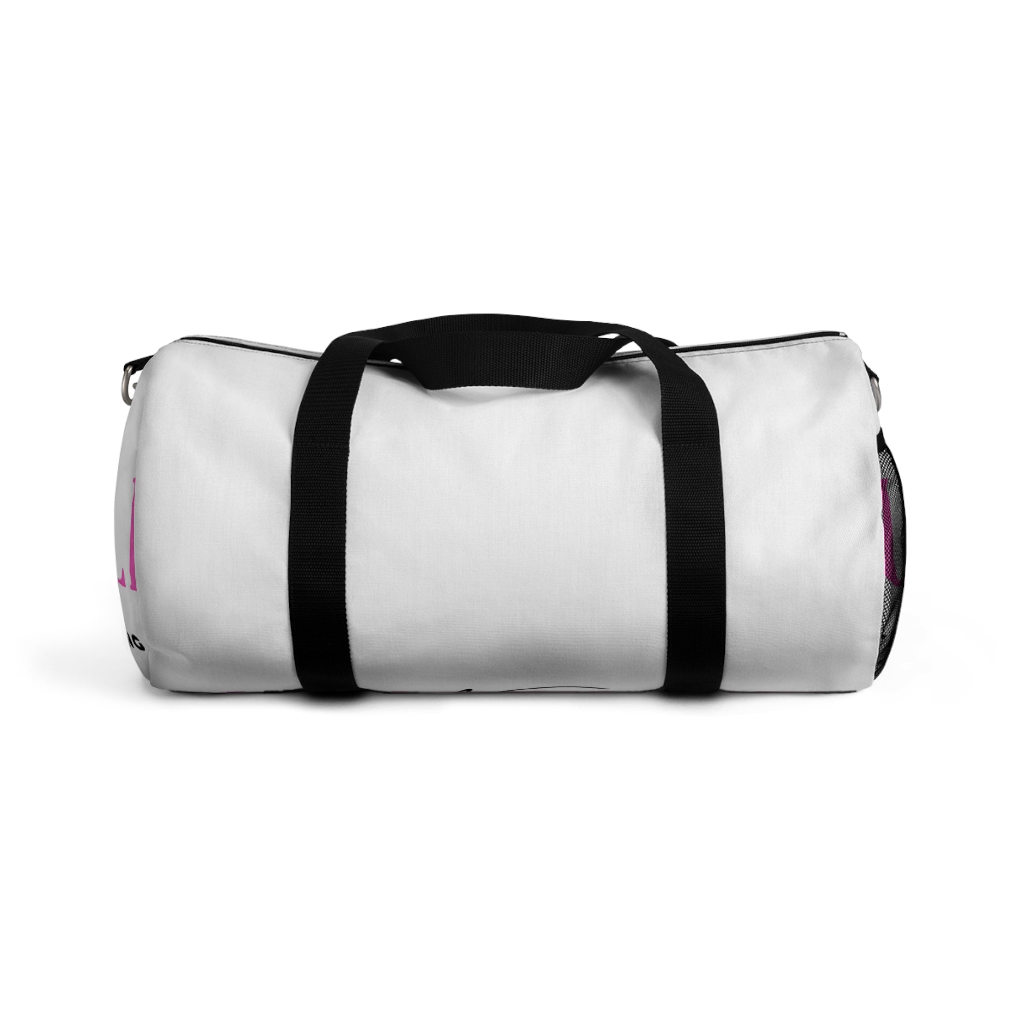 Personalized Pink Script Duffel Bag – Stylish Gym & Travel Weekend Bag