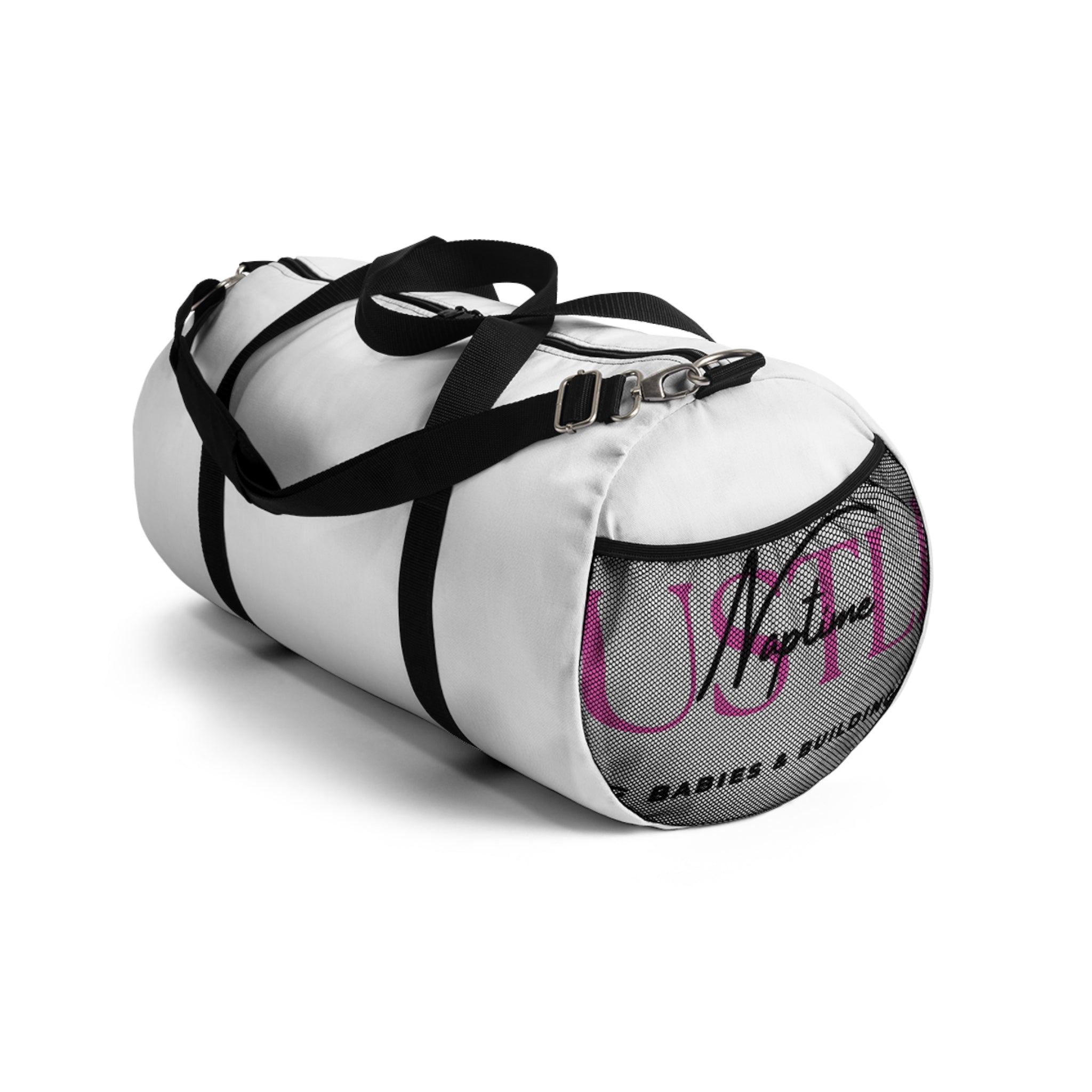 Personalized Pink Script Duffel Bag – Stylish Gym & Travel Weekend Bag