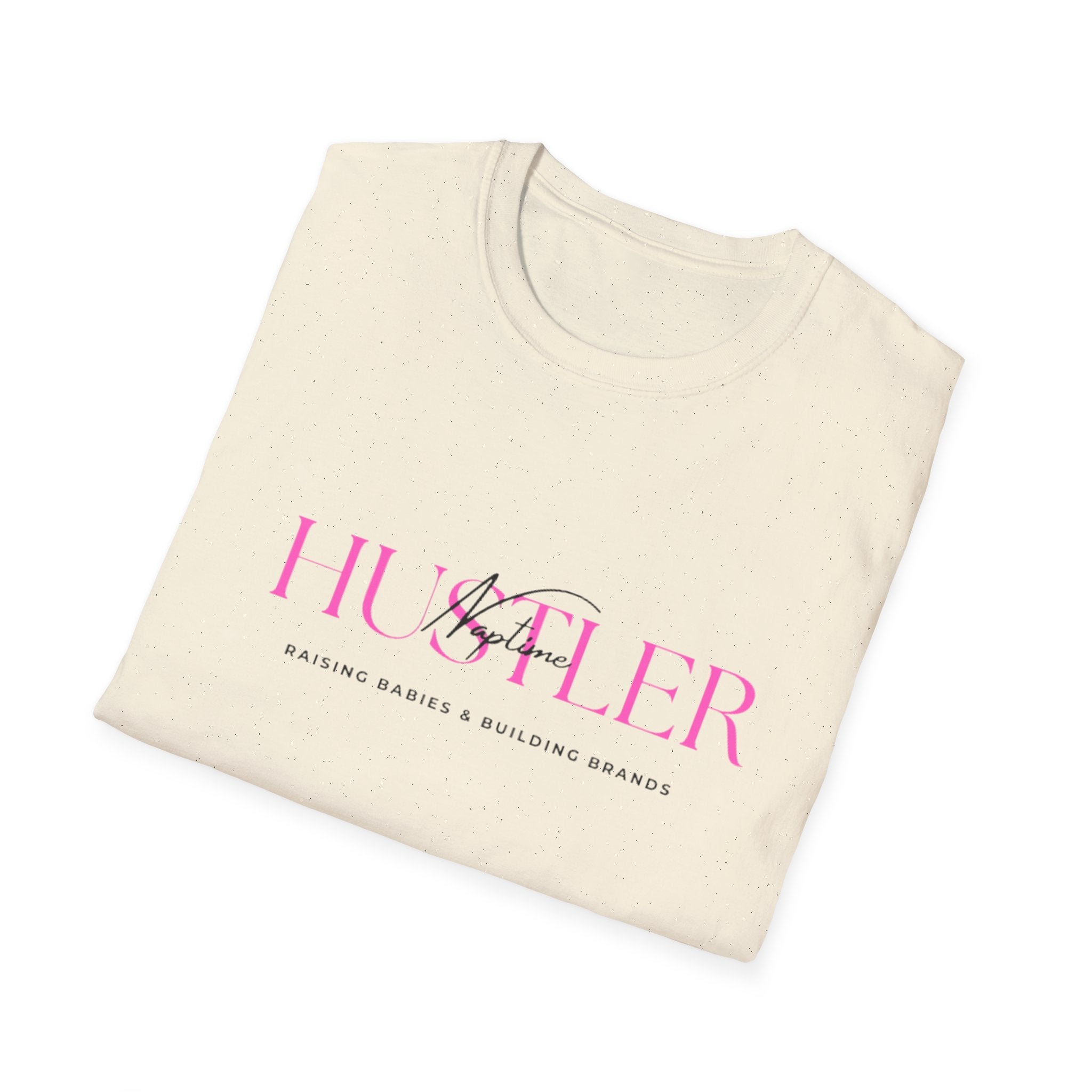 Hustler Script Tee — Pink Feminine Hustle Graphic T-Shirt