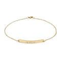 Engravable Curved Bar Anklet — Personalized Minimalist Foot Bracelet