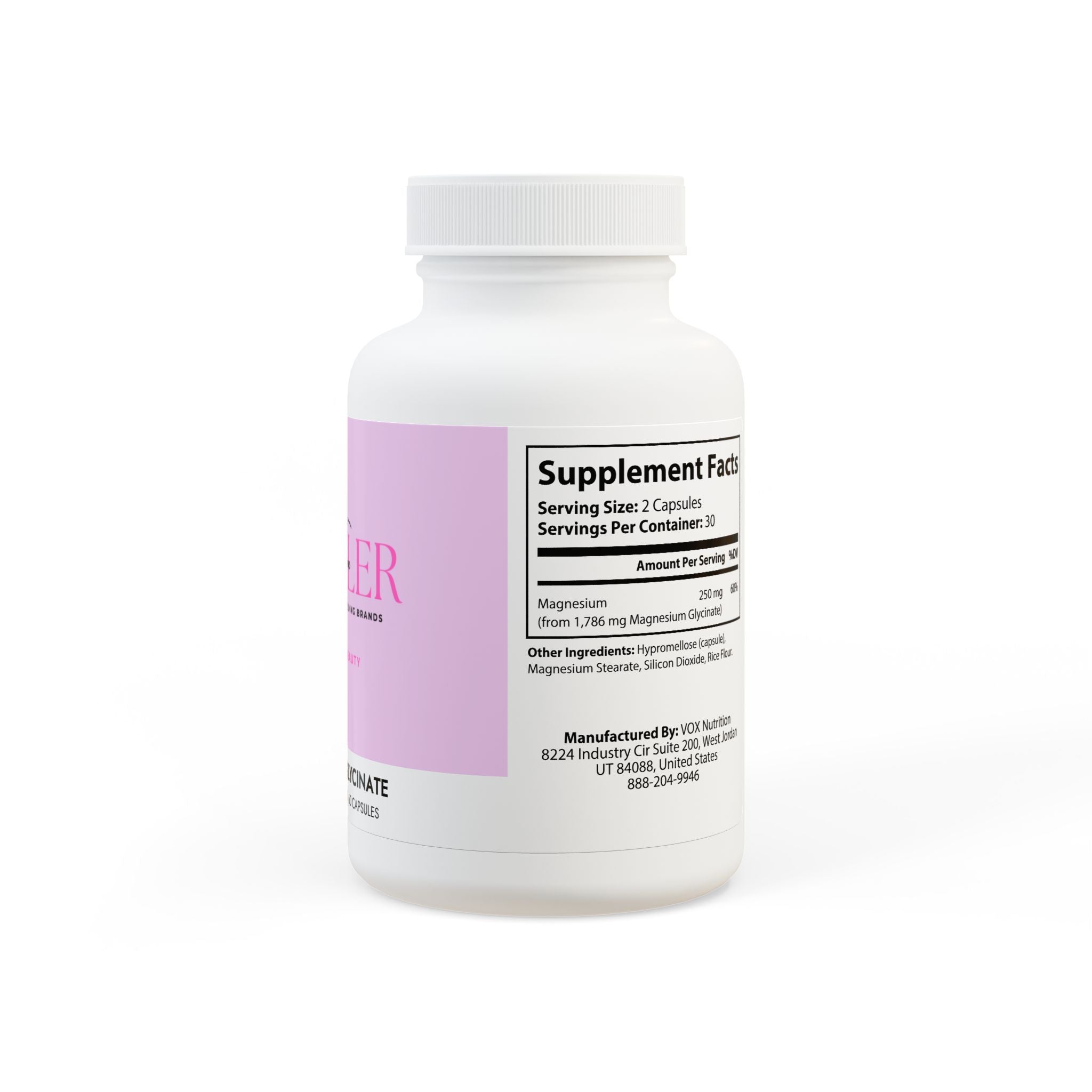 Magnesium Glycinate Supplement (60 Capsules)